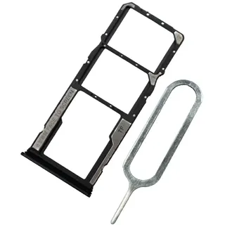 MMOBIEL Dual SIM Kartenhalter Ersatz Kompatibel mit Xiaomi Redmi Note 12 4G - Inkl. Gummidichtung und SIM Pin - Schwarz