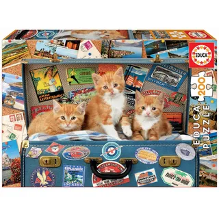 Educa - Katzen im Reisekoffer 200 Teile Puzzle