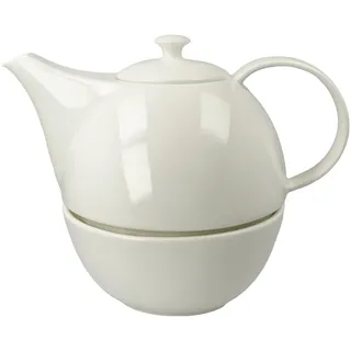 GOEBEL "Teekanne mit Stövchen TableWare 1,2 l weiß", 1 Stk. tlg. Handwäsche wird empfohlen,