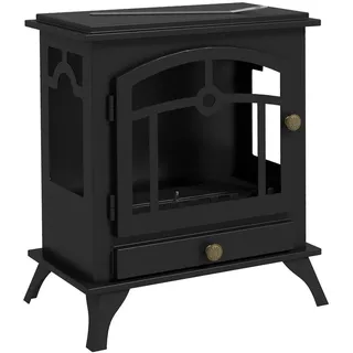 Homcom Ethanol Kamin, 7000Btu Bio-Ethanol Kamin, 1,2L Ethanol Ofen mit Feuerdeckel , Schwarz , Metall , 28x54x45 cm , Elektrogeräte, Heizgeräte, Elektrokamine