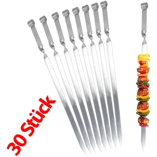 ZMC Kebab Spieße Edelstahl 55cm – 2cm breit Grillspieße Fleischspieß rostfrei