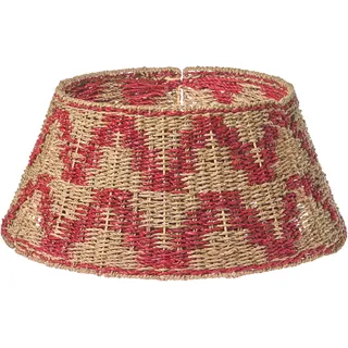 Beliani Weihnachtsbaumkragen GLACE Seegras Rot 60 cm