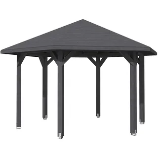 SKANHOLZ Skan Holz Pavillon Nancy 3 Leimholz 480 x 416 cm Schiefergrau