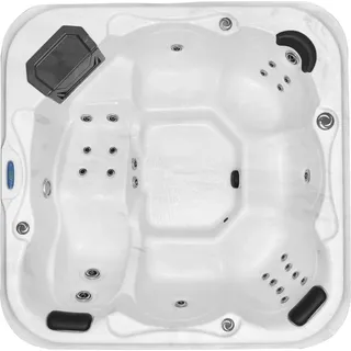 Outdoor Whirlpool Tirol inkl. Abdeckung und Stiege - 210 x 210 x 80cm - Weiß