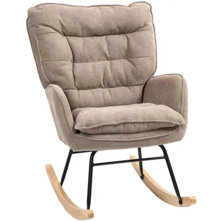 Homcom Schaukelstuhl mit Kissen Polyester 71 x 97 x 98,5 cm Braun