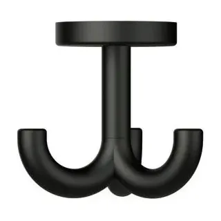 Hewi Dreifach-Drehhaken 477.90B050 Höhe 70mm, Polyamid tiefschwarz, matt