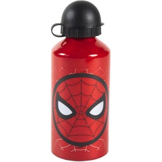 Marvel Spiderman Wiederverwendbare Flasche, Langlebiges Aluminium-Design, Kinder-Wasserflasche, Spiderman-Wasserflasche, Reiseflasche, Fassungsvermögen 500ml