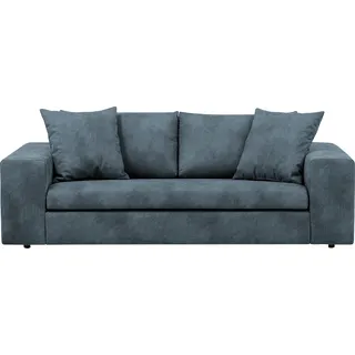 Home affaire 2-Sitzer »SLEETLAND XXL in Samtvelours oder Vintage-Leder-Optik« besonders groß und bequem, blau