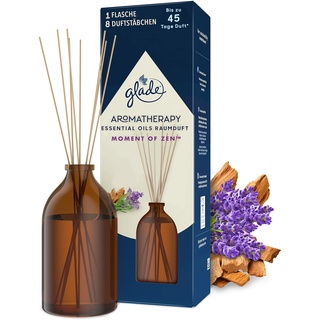 Glade Aromatherapy Essential Oils Raumduft, Moment of Zen, Lavendel + Sandelholz, Raumduft für ätherische Öle, 80ml