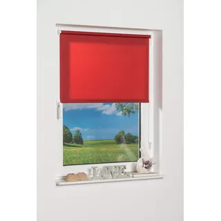 K-HOME 236626-5 Klemmfix-Minirollo, Rot Tageslicht 80 x 150 (B x L)