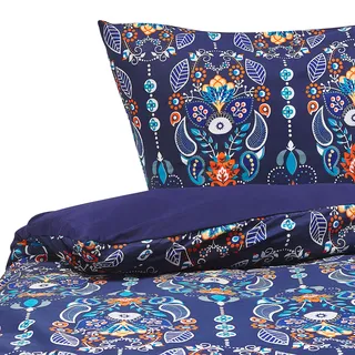 Beliani Madrona Blau 135 x 200 cm + 80 x 80 cm