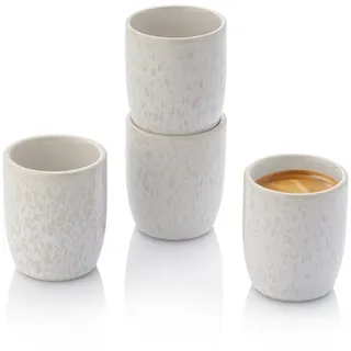 sänger Korfu Espressobecher Set 4-tlg. creme mit sandiger Maserung
