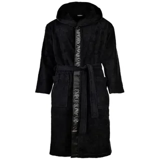 Emporio Armani Sponge Bathrobe Bademantel - Black - M