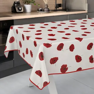 ANRO Wachstuch Tischdecke rechteckig 100 x 140 cm Weiß