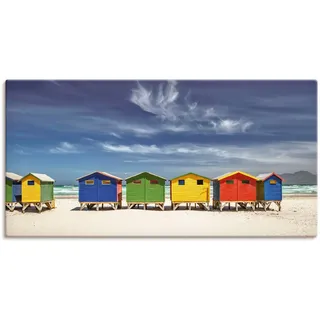 Artland Wandbild »Bunte Strandhäuser bei Kapstadt« Strandbilder 1 Stk. tlg. als Alubild, Outdoorbild, Leinwandbild, Poster, Wandaufkleber, bunt