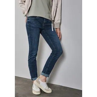STREET ONE "Style Jane", Damen, Gr. 29, Länge 32, dunkelblau wash, Denim/Jeans, Obermaterial: 78% Baumwolle, 21% Polyester, 1% Elasthan, unifarben, lang, Jeans 5-Pocket-Jeans, mit Stretch, Topseller