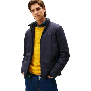 Tommy Hilfiger Herren Windbreaker Jacke Lightweight Blouson mit Stehkragen, Blau (Desert Sky), XL