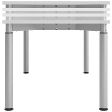 Bild von YS19 höhenverstellbarer Schreibtisch ahorn rechteckig, 4-Fuß-Gestell grau 180,0 x 80,0 cm
