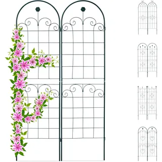 Relaxdays Rankgitter 180 x 50 cm Dunkelgrün