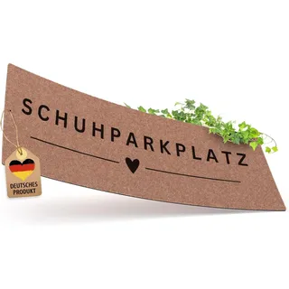 ElbFuchs Schuhparkplatz Fußmatte 100x35cm Beige I Waschbare & rutschfeste Indoor-Schuhmatte & Abtropfmatte I Ideal als Schuhunterlage & Schuhablage I Schmutzfangmatte für Flur & Eingang