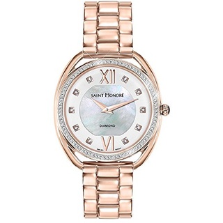 Saint-Honoré Schweizer Quarzuhr für Damen Saphirglas Edelstahlarmband rosegold Armbanduhr Made in Switzerland 7211238YADR