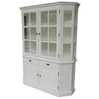 Casa Padrino Landhaus Stil Buffetschrank Shabby Chic, 2 Türen & 2 Schubladen, Weiß, 160 x 50 x 220 cm - Weiß