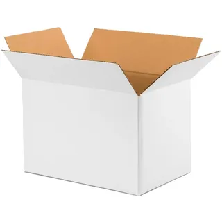 ONLY BOXES Packung mit 20 Kartons weiße Farbe Innenmaße lengthanchoxalto in Zentimetern: 30x20x20 cm. Kartons mit Klappen Einkanal verstärkt für Sendungen, Pakete, Umzüge, Geschenk...