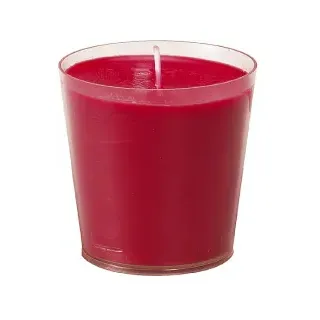 DUNI Switch & Shine Refillkerzen, Kerze mit ca. 30 Std. Brenndauer, Ø 65 mm, 6 cm hoch, 1 Karton = 2 x 6 Stück = 12 Kerzen, rot