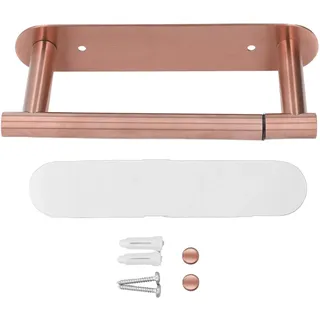 Toilettenpapierhalter, Edelstahl Wandmontage WC Halterung mit Klebepad und Schrauben 19x8 cm rostfrei für Badezimmer Küche Gäste-WC