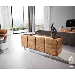 DeLife Sideboard Kiano 175 x 67 x 45 cm Akazie Natur / Beige / Braun