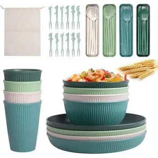 Plastik Besteck Set 45tlg. für 4 Pers. Camping