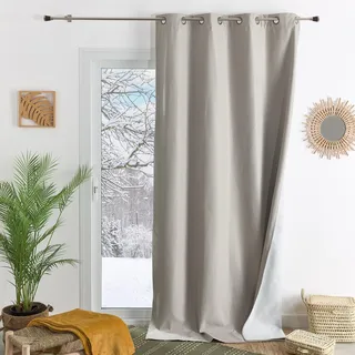 HomeMaison.com Möbelvorhang – Fleecevorhang – Verdunkelungsvorhang – Vorhang Sand – Vorhang 140 x 260 cm