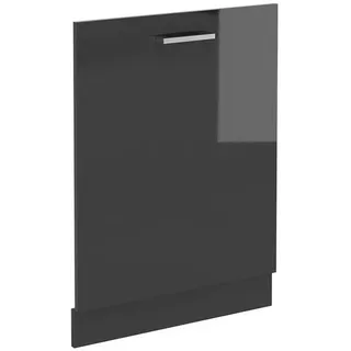Vicco Unterschrank Geschirrspülblende R-Line 60 x 81,8 x 1,6 cm Anthrazit Hochglanz