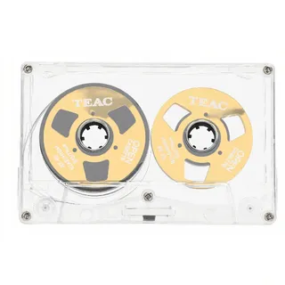 Leeres Kassettenband, Reel to Reel, 50 Minuten Doppelseitiges Metall Tonaufnahmeband mit Transparenter Box, für Musikaufnahmen (Gold)
