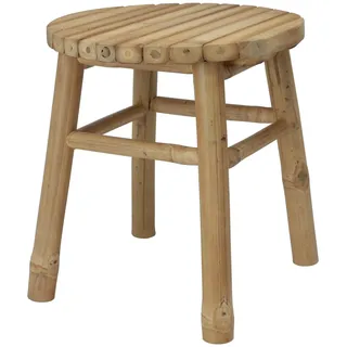 WELL HOME MOBILIARIO & DECORACIÓN Hocker aus natürlichem Bambus – robust und vielseitig bis zu 110 kg belastbar