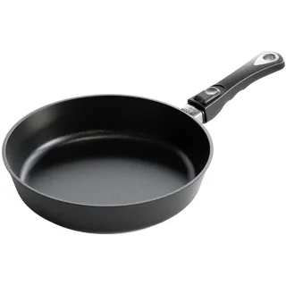 AMT Gastroguss Sonder-Edition Klaus grillt, hohe Ausführung, Ø 28 cm, 7 cm hoch, abnehmbarer Stiel, nachhaltig und klimafreundlich, Wiederbeschichtung möglich, Induktion, AMZN-KG-I-7L28-Z20B