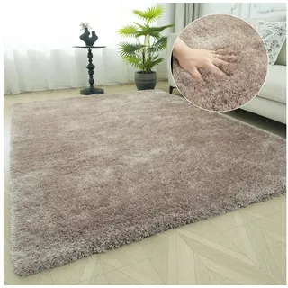 Bruno Banani Teppich »Dana Teppich, besonders weich und kuschelig, Kundenliebling« rechteckig 30 mm Höhe uni, Mikrofaser Teppiche, Wohnzimmer, Schlafzimmer, Esszimmer, beige