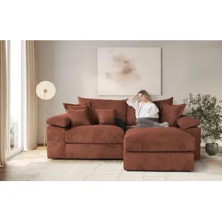 OTTO home Eckcouch Cord 2-Sitzer Terracota