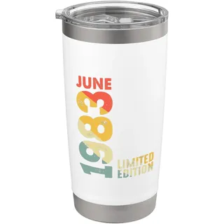 1983 Limited Edition Juni 1983 Retro 1983 Vintage Jahr 1983 Doppelwandiger Edelstahl-Thermobecher