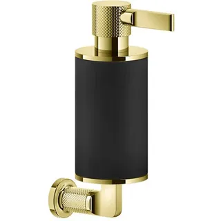 Gessi Inciso Seifenspender zur Wandmontage, Behälter schwarz matt, 58514246, Farbe: Gold PVD