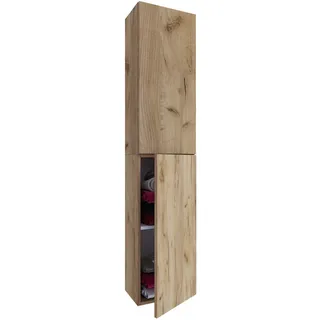 VCM Lendas Hochschrank 33 x 22 x 150 cm Honig-Eiche Holz