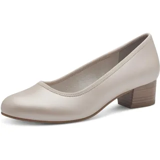 Jana Damen Pumps mit Blockabsatz Vegan, Weiß (Pearlized), 41 EU