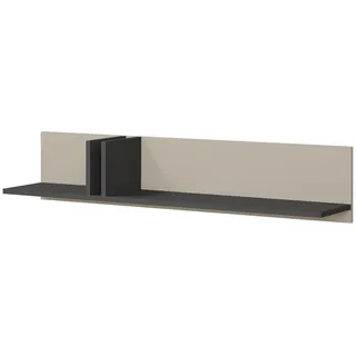 Mirjan24 Wandregal Alsy Al15 , Anthrazit, Beige , Holzwerkstoff , Rechteckig , 110x22x22 cm , Wohnzimmer, Regale, Wandregale