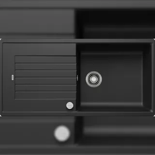 Blanco Zia XL 6 S links Einbau von Oben schwarz Excenterbetätigung 1000 x 500 mm