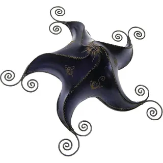 Orientalische Lampe Deckenleuchte Hängelampe marokkanische Deckenlampe Lederlampe STERN Gecko Star 70 cm, lila - Lila