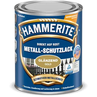 Hammerite Metall-Schutzlack Gold glänzend 0,25 l