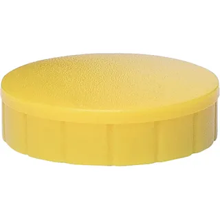 MAUL Magnete MAULsolid Ø24mm (10 Stück) | Mini Magnete aus Kunststoff mit 600g Haftkraft | Starke Magnete für Whiteboard und Magnettafel | ideal für Büro, Homeoffice und Werkstatt | Gelb