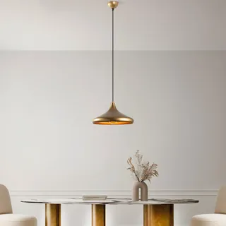 Elegant Gold Chandelier, Metal Body, 35 cm Diameter, Adjustable Height 27-126 cm, E27 Socket, Stylish Lighting for Modern Home Decor | IP20