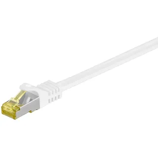 goobay RJ45 Patchkabel CAT 7 Rohkabel Weiß