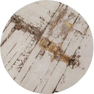 Kare Abstract Grey Line Kurzflorteppich 200 x 200 cm Beige/Grau